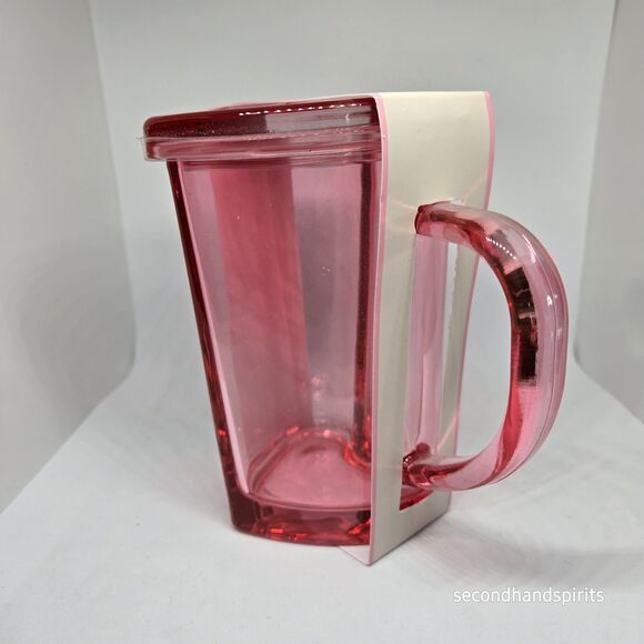 Target Bullseye Playground Valentines Glass Heart Shaped Mug With Lid Clear Red - Picture 8 of 14